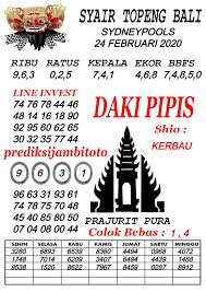 Forum Syair Togel Sydney Pools Akurat 24 Februari 2020 Di 2020 Topeng Sydney Bali