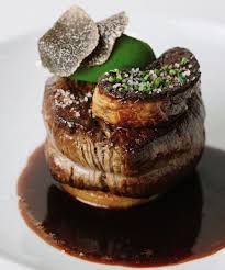 Rib Eye Of Wagyu Beef Seared Foie Gras Potato Fondant Spinach Puree Sauce Perigourdine Wagyu Beef Gourmet Burgers Foie Gras