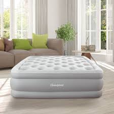 Beautyrest Sky Rise Raised Air Mattress With Hands Free Express Pump Queen Walmart Com Air Bed Air Mattress Blow Up Beds