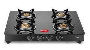 Triple burner for convenient cooking. Pigeon Tetra Front Glass Cooktop Cooktop Gas Cooking Range Prices And Ratings Cooktop 4 No Of Burners Gas Toughened Glass Updated 03 August 202 Conzumr Com