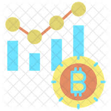 bitcoin bar chart icon