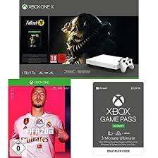 Check spelling or type a new query. Microsoft Xbox One X 1tb Weiss Fallout 76 Bundle Special Edition Weiss Fifa 20 Game Pass Ultimate 3 Monate Amazon De Games