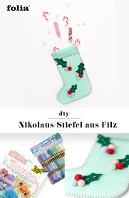 Diy Nikolaus Stiefel Aus Filz Basteln Weihnachtdeko Basteln Basteln Weihnachtsstrumpf