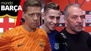 Reacciones de Fermín, Szczesny y Hansi Flick tras la goleada del Barça vs  Valencia | Copa del Rey - YouTube