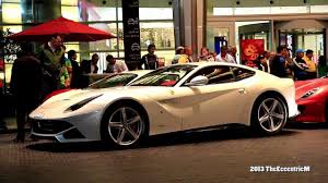 Ferrari ff rear ferrari white ferrari super cars. Bianco Fuji Pearl White Ferrari F12 Berlinetta With F 12 License Plate At The Dubai Mall Youtube