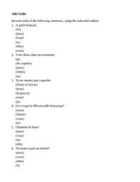 Maybe you would like to learn more about one of these? Worksheet Has 6 Sentences With Er Verbs These Include Negative Est Ce Que Inversion And Negative Inversion Students Are To Rew Verb Worksheets Learn French