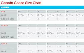 Canada Goose Down Size Chart