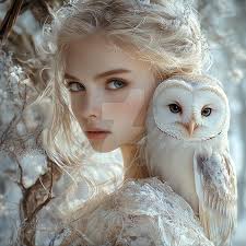 The white owl that carries happiness. by flightlesswing1111