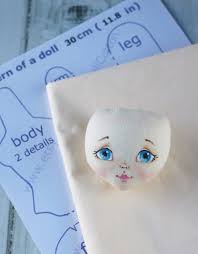 Set Head Doll With Facecotton Cloth Paper Pattern Set For Etsy In 2020 Cloth Dolls Handmade Dolls Handmade Pattern Paper