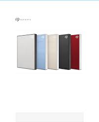 This refreshed series of seagate backup plus external hard disk drives features a new brushed aluminum finish on the topside that comes in black, blue, red, and silver. User Manual Seagate Backup Plus Slim 21 Pages