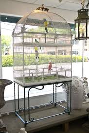 Turn a thrifted old birdcage into a fresh piece of modern birdcage decor! Painted White Metal Birdcage On Stand 1stdibs Com Diy Bird Cage Bird Cage Bird Cage Stand
