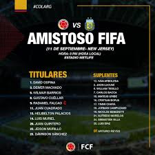 Argentina y colombia se enfrentan hoy en salvador de bahía. Colombia Argentina Alineaciones Capsulas De Carreno