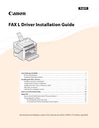 Why my canon mf8000c series driver doesn't work after i install the new driver? Canon I Sensys Fax L170 I Sensys Fax L150 Installation Guide Manualzz