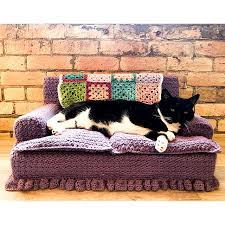Get this pattern by crochet with soul co here Easy Kitty Couch Free Crochet Pattern Best Cat Bed For Comfy Kitty Nap Knit And Crochet Daily