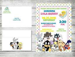 Invitations Looney Tunes Lola Bunny Marvin The By Branddelis Baby Shower Mad Libs Unique Baby Shower Invites Animal Baby Shower Games