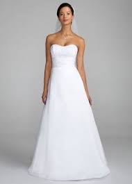 David S Bridal Collection Wedding Dress Satin Strapless Al Line Gown With Ruched Waistband Style Op Affordable Wedding Dresses Bridal Satin Wedding Dresses