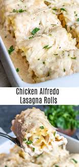 These Chicken Alfredo Lasagna Roll Ups Are All Of The Flavors Of Classic Chicken Alfredo Rolled Up Into Lasa Weeknight Dinner Recipe Easy Lasagna Lasagna Rolls