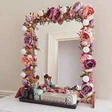 More news for how to decorate a mirror without a frame » 12 Stunning Upcycled Mirror Frames The Handy Mano Diy Crafts For Home Decor Mirror Frame Diy Diy Bedroom Mirror