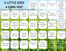 June 2017 Fwfg Yoga Calendar A Little Goes A Long Way In 2020