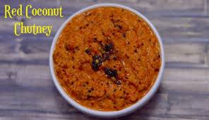 Red Coconut Chutney Side Dish For Idli Dosa Indian Veggie Delight Recipe Chutney Coconut Chutney Chutney Recipes