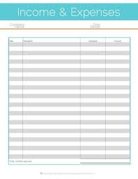 Free Printable Income Expense Tracker Budget Spreadsheet