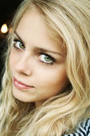 Colored hair, various eye color, female. Classify Danish Model With Beautiful Green Eyes Amanda C Johansen