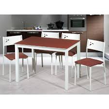 Mesa de cocina de 105x60x75 cm. Oferta Conjunto Mesa Y Sillas De Cocina Blancas White