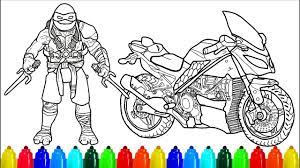 If you would like to download it, right click on the images and use the save image as menu. Tmnt Motorcycle Raphael Coloring Pages Colouring Pages For Kids Ninja Turtles Youtube