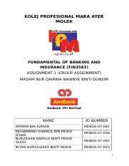 It was incorporated in 1975 and as at 2012 had 190 branches and 856 atms nationwide. Ambank Docx Kolej Profesional Mara Ayer Molek Fundamental Of Banking And Insurance Fin3583 Assignment 1 Group Assignment Madam Nur Qairina Wannye Course Hero