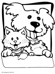 Keep your kids busy doing something fun and creative by printing out free coloring pages. Dog And Cat Coloring Pages Free Printable Pictures