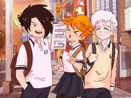 Yakusoku No Neverland Ray Emma Norman Tpn Neverland Cute Cartoon Wallpapers Kawaii Drawings