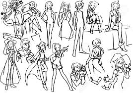 They take much practice to draw. Tutorial Of Drawing A Female Body Drawing The Human Body Step By Step Lessons Stock Photo Picture And Royalty Free Image Image 147861598