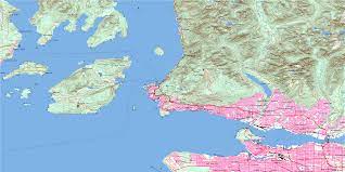 Elevation Map North Vancouver North Vancouver Bc Free Topo Map Online - 092G06 At 1:50,000