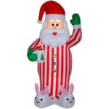 Gemmy 6 9882 Ft Lighted Santa Christmas Inflatable Lowes Com Christmas Inflatables Inflatable Christmas Decorations Santa Christmas