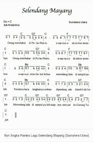 Lapisan selendang mayang terdiri dari warna putih nama yang terbilang unik tersebut tak lepas dari cerita rakyat si jambang mayang sari. Tuliskan Nada Dan Lagu Selendang Mayang Dri Sumatra Utara Brainly Co Id