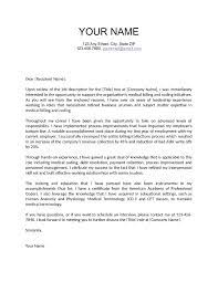 Medical lab technician cover letter example. Medical Billing Cover Letter