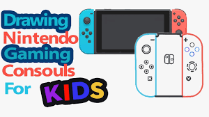 This colouring sheet features a clear black and white illustration of a games console, ready to be filled with colour by your children. Drawing Nintendo Switch Gamepad And Coloring Pages For Kids Youtube