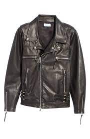 John Elliott Riders Slim Fit Leather Jacket Nordstrom Leather Jacket Jackets Leather