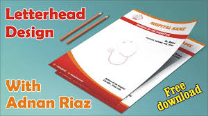 You may notice that doctor letterheads can have some overlap with personal letterheads being that a given doctor's letterhead would display his name quite prominently. How To Design A Letterhead Ii Letterpad For Doctor I In Coreldraw Ii Adnan Riaz Youtube