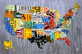 But we have built you this shiny new puzzle player! License Plate Map Of The United States Muscle Car Era On Silver Mixed Media By Design Turnpike