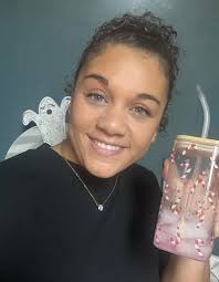 I found these cute little square glass cups at Walmart for under $3 so I  had to snag some for the girls! I love the cherry slush Alani drinks but  tried a