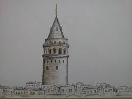 Galata Kulesi Nasil Cizilir Galata Tower Timelapse Video Mimari Cizim Taslaklari Resimler Resim