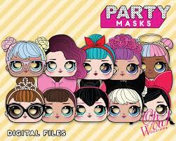 Lol Surprise Doll Inspired Masks Digital File Perfect For Photo Booth Props And Lol Surprise Party Favors Lol Sur Lol Dolls Doll Party Birthday Surprise Party