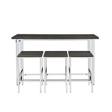 By benjara $ 348 34 /set. Nadine Multipurpose Bar Dining Table Set Chrome Picket House Furnishings Target
