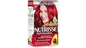 garnier nutrisse farbsensation dauerhafte pflege haarfarbe nr 6 60 intensiv rot haarfarbe rot haarfarben diy haarfarbemittel