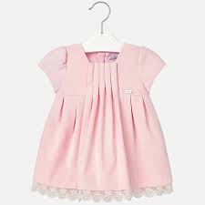 Mayoral Kiz Bebek Kislik Kisa Kol Kadife Elbise Pembe Kiz Elbiseleri Kizlar The Dress