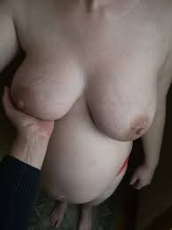 Holding my wifes big pregnant tits ;) Porn Pic - EPORNER