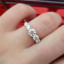 James Allen Graduated 5 Stone Engagement Ring Morganite Engagement Ring Vintage Pink Morganite Engagement Ring Yellow Diamond Wedding Rings