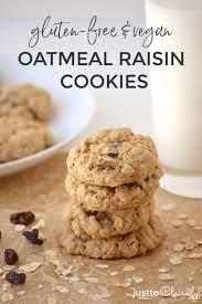 Oatmeal Raisin Cookies Gluten Free Vegan Just To Claireify Vegan Oatmeal Raisin Cookies Vegan Oatmeal Cookies Oatmeal Raisin Cookies