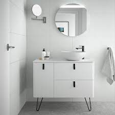 Mobile Bagno A Terra Marea Bianco Opaco Con Anta Sinistra E Cassetti A Destra Da 120cm Mobile Bagno Bagno Arredo Bagno Moderno